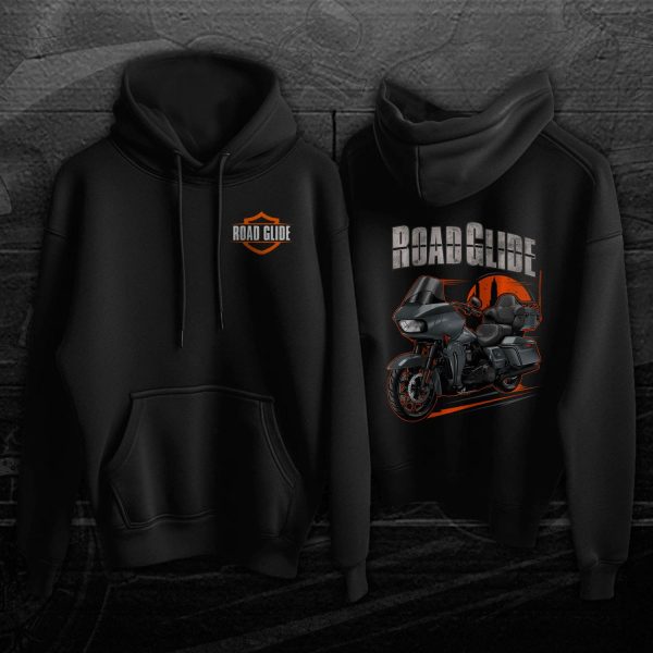 Harley Road Glide Limited Hoodie 2023 Atlas Silver Metallic & Black Finish Merchandise & Clothing