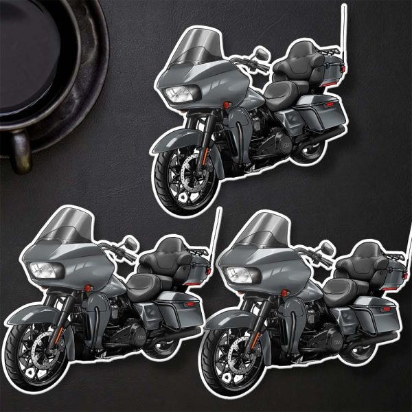 Harley Road Glide Limited Stickers 2023 Atlas Silver Metallic & Black Finish Merchandise & Clothing