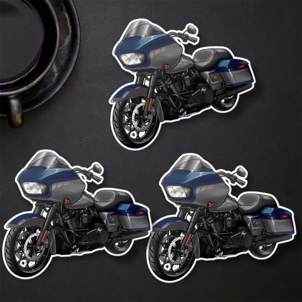Harley Road Glide Special Stickers 2023 Bright Billiard Blue & Billiard Gray & Black Finish Merchandise & Clothing Motorcycle Apparel