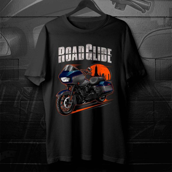 Harley Road Glide Special T-shirt 2023 Bright Billiard Blue & Billiard Gray & Black Finish Merchandise & Clothing Motorcycle Apparel