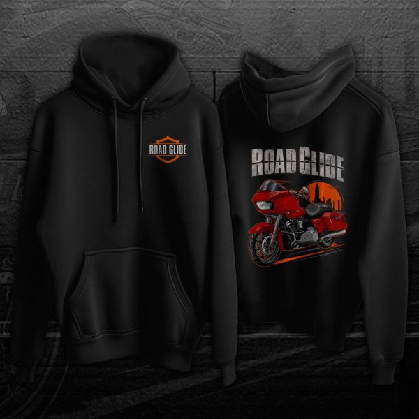 Harley Road Glide Hoodie 2023 Redline Red Merchandise & Clothing Motorcycle Apparel