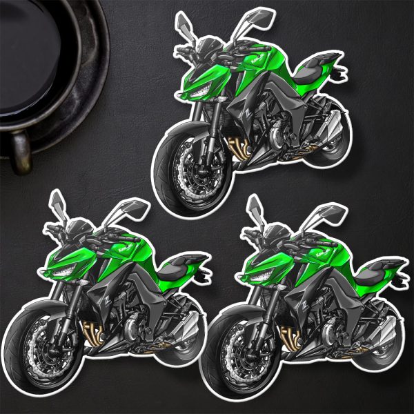 Stickers Kawasaki Z1000 2015 Golden Blazed Green & Metallic Spark Black Merchandise & Clothing Motorcycle Apparel