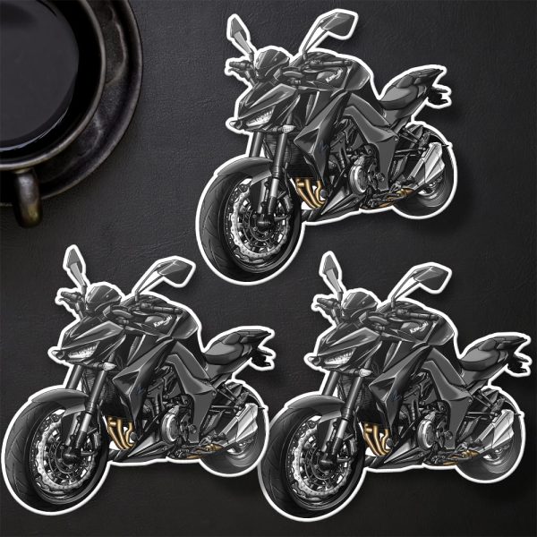 Stickers Kawasaki Z1000 2015 Metallic Spark Black & Flat Ebony Merchandise & Clothing Motorcycle Apparel