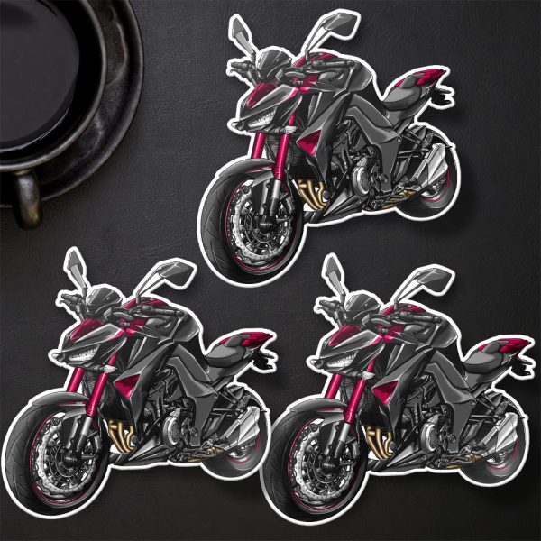 Stickers Kawasaki Z1000 2016 SE Metallic Spark Black & Candy Crimson Red Merchandise & Clothing Motorcycle Apparel
