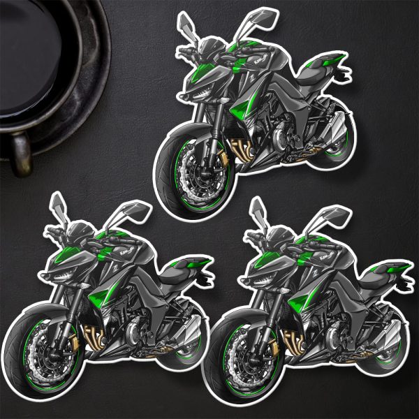 Stickers Kawasaki Z1000 2017 Metallic Spark Black & Golden Blazed Green Merchandise & Clothing Motorcycle Apparel