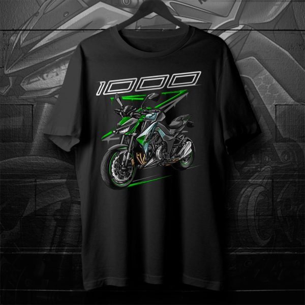 T-shirt Kawasaki Z1000 2019-2020 RE Metallic Spark Black & Pearl Storm Grey & Emerald Blazing Merchandise & Clothing Motorcycle Apparel
