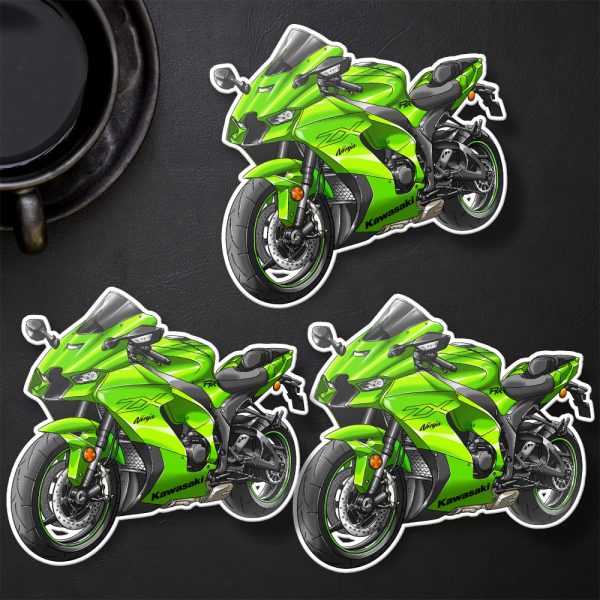 Stickers Kawasaki ZX-10R 2023-2024 Lime Green Merchandise & Clothing