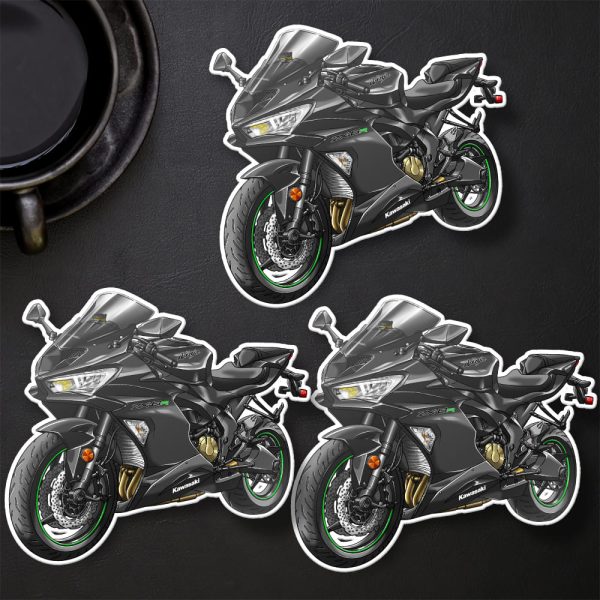 Stickers Kawasaki ZX-6R 2019 Metallic Spark Black & Metallic Flat Spark Black Merchandise & Clothing Motorcycle Apparel