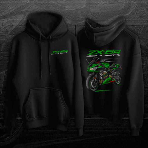 Hoodie Kawasaki ZX-6R 2020 Lime Green & Ebony Merchandise & Clothing Motorcycle Apparel