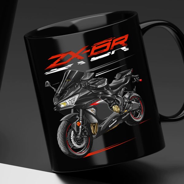 Black Mug Kawasaki ZX-6R 2020 Metallic Spark Black & Metallic Flat Spark Black Merchandise & Clothing Motorcycle Apparel