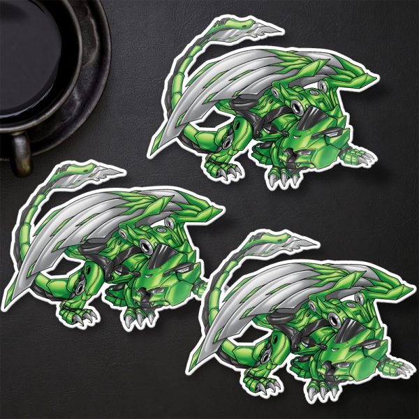 Stickers Kawasaki ZX-10R Dragon 2023-2024 Lime Green Merchandise & Clothing Motorcycle Apparel ZX10R