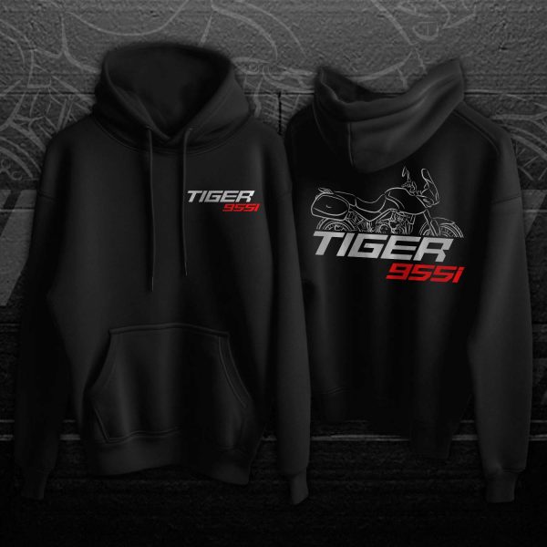 Hoodie Triumph Tiger 955i 2001-2006 + Saddlebags Merchandise & Clothing Motorcycle Apparel
