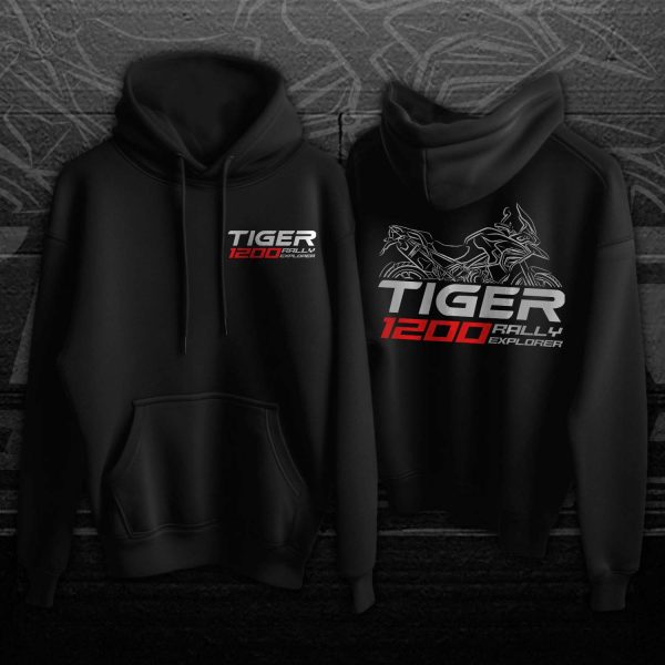 Hoodie Triumph Tiger 1200 Rally Explorer 2023-2024 Merchandise & Clothing Motorcycle Apparel