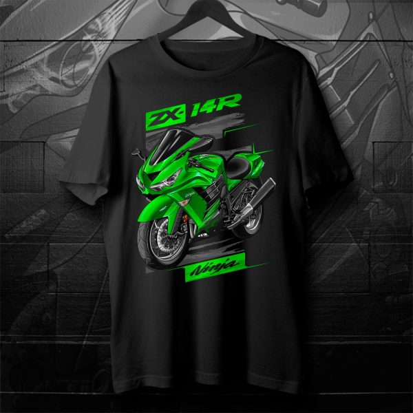 T-shirt Kawasaki ZX-14R 2012 SE Golden Blazed Green Merchandise & Clothing Motorcycle Apparel