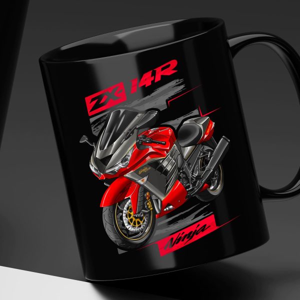 Black Mug Kawasaki ZX-14R 2015 30th Anniversary Merchandise & Clothing Motorcycle Apparel