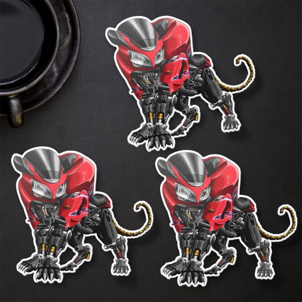 Stickers Kawasaki ZX-12R Panther 2001 Candy Persimmon Red Merchandise & Clothing Motorcycle Apparel