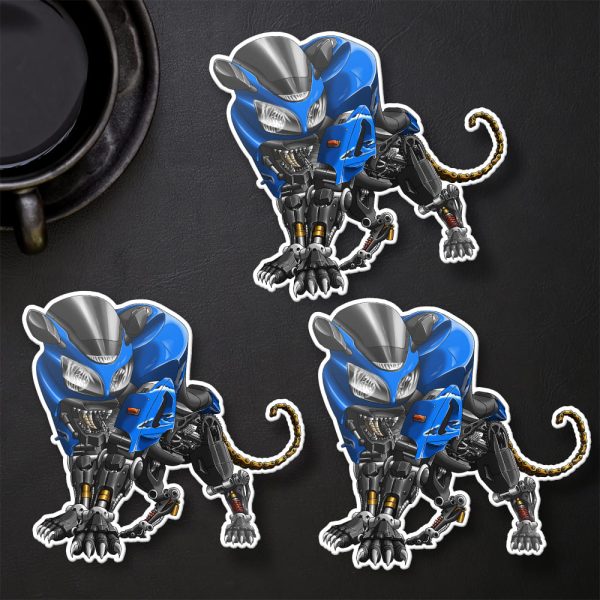 Stickers Kawasaki ZX-12R Panther 2001 Candy Thunder Blue Merchandise & Clothing Motorcycle Apparel