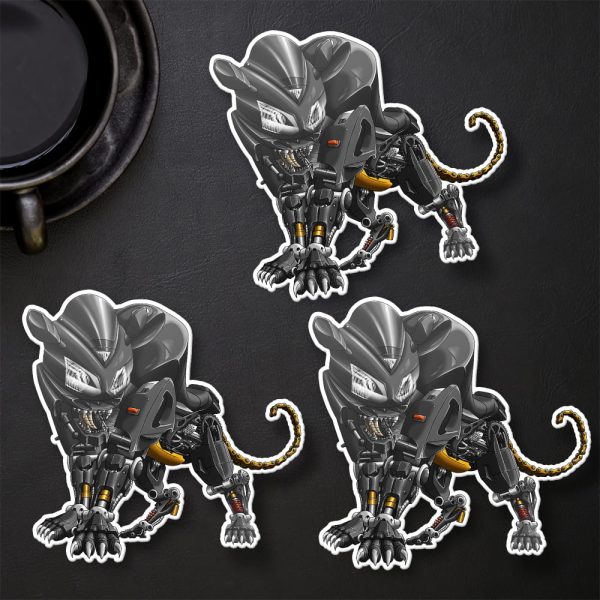 Stickers Kawasaki ZX-12R Panther 2002-2003 Pearl Mystic Black & Metallic Crescent Gold Merchandise & Clothing Motorcycle Apparel