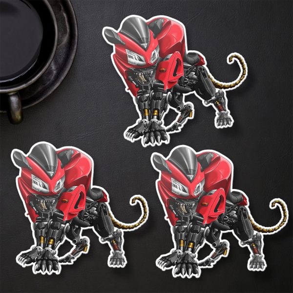Stickers Kawasaki ZX-12R Panther 2002 Passion Red & Cosmic Gray Merchandise & Clothing Motorcycle Apparel
