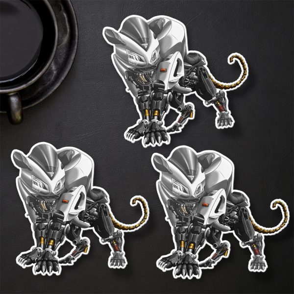 Stickers Kawasaki ZX-12R Panther 2003 Moonlight Silver Merchandise & Clothing Motorcycle Apparel