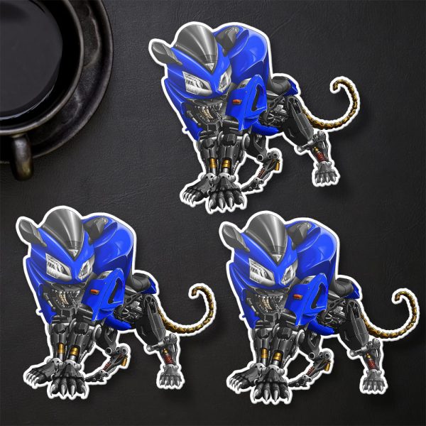 Stickers Kawasaki ZX-12R Panther 2004 Candy Thunder Blue Merchandise & Clothing Motorcycle Apparel
