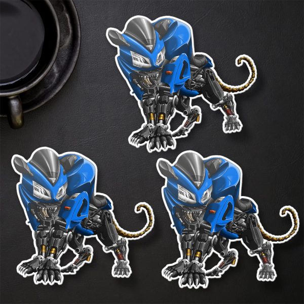 Stickers Kawasaki ZX-12R Panther 2005 Candy Plasma Blue Merchandise & Clothing Motorcycle Apparel
