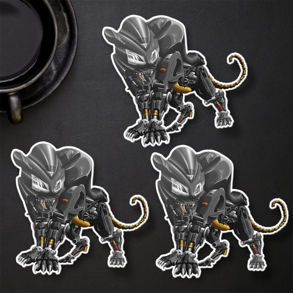 Stickers Kawasaki ZX-12R Panther 2006 Pearl Mystic Black & Metallic Crescent Gold Merchandise & Clothing Motorcycle Apparel