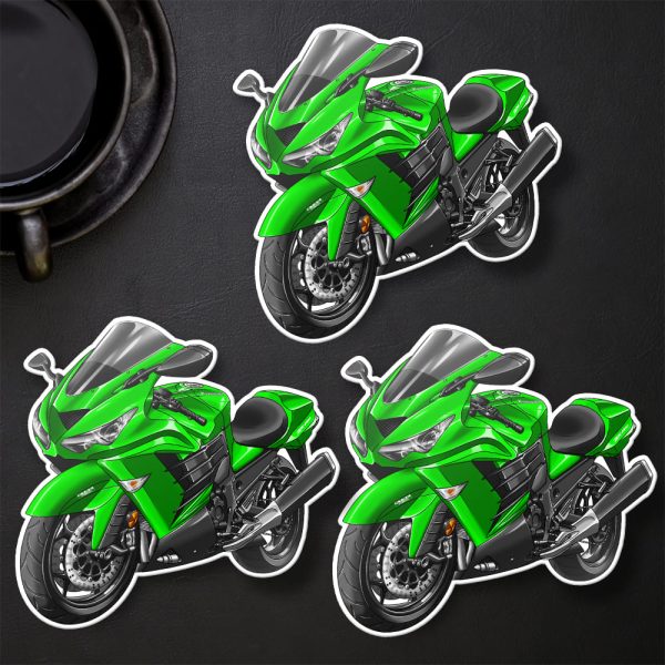Stickers Kawasaki ZX-14R 2012 & 2014 Golden Blazed Green Merchandise & Clothing Motorcycle Apparel