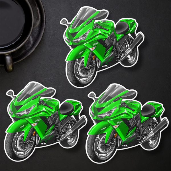 Stickers Kawasaki ZX-14R 2012 SE Golden Blazed Green Merchandise & Clothing Motorcycle Apparel