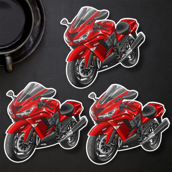 Stickers Kawasaki ZX-14R 2013 Passion Red Merchandise & Clothing Motorcycle Apparel