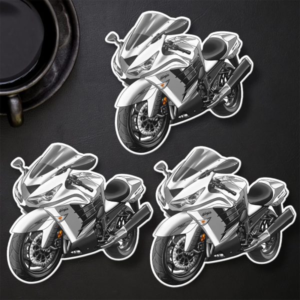 Stickers Kawasaki ZX-14R 2013 Pearl Stardust White Merchandise & Clothing Motorcycle Apparel