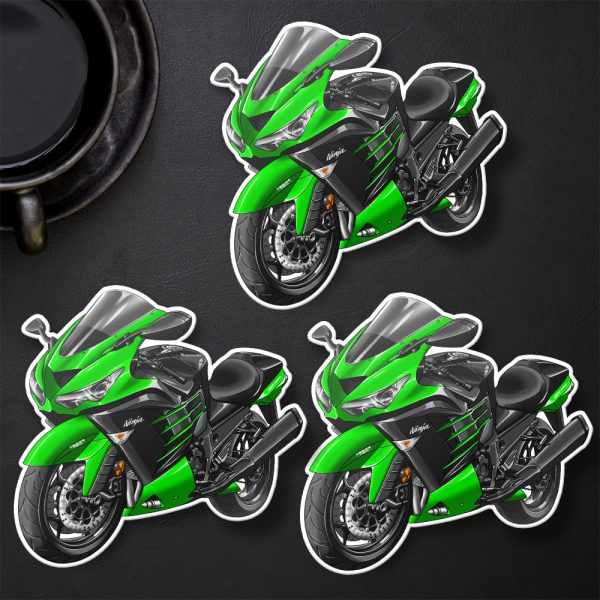 Stickers Kawasaki ZX-14R 2014-2015 Golden Blazed Green & Metallic Spark Black Merchandise & Clothing Motorcycle Apparel