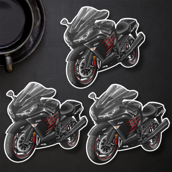 Stickers Kawasaki ZX-14R 2014 Flat Ebony & Ebony Merchandise & Clothing Motorcycle Apparel