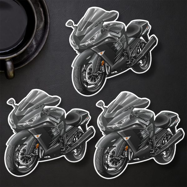 Stickers Kawasaki ZX-14R 2015 Metallic Carbon Grey & Metallic Spark Black Merchandise & Clothing Motorcycle Apparel