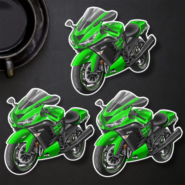 Stickers Kawasaki ZX-14R 2016 Golden Blazed Green & Metallic Spark Black Merchandise & Clothing Motorcycle Apparel