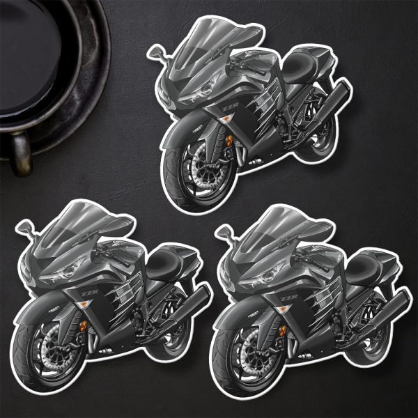 Stickers Kawasaki ZX-14R 2016 Metallic Carbon Gray & Galaxy Silver Merchandise & Clothing Motorcycle Apparel