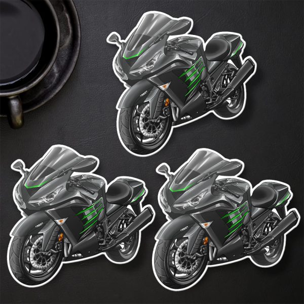 Stickers Kawasaki ZX-14R 2017 Metallic Spark Black & Golden Blazed Green Merchandise & Clothing Motorcycle Apparel