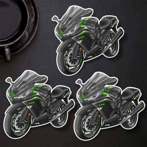 Stickers Kawasaki ZX-14R 2018 Metallic Spark Black & Emerald Blazed Green Merchandise & Clothing Motorcycle Apparel
