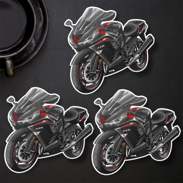 Stickers Kawasaki ZX-14R 2019 Metallic Spark Black & Candy Cardinal Red Merchandise & Clothing Motorcycle Apparel