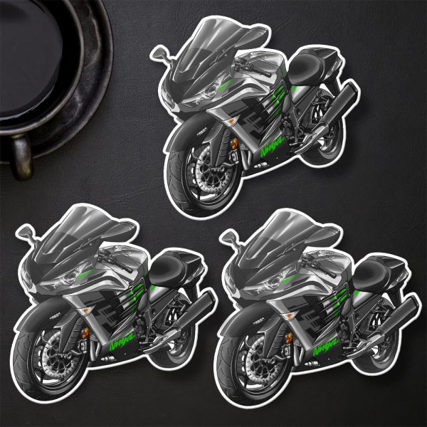 Stickers Kawasaki ZX-14R 2021 Pearl Storm Gray & Metallic Diablo Black Merchandise & Clothing Motorcycle Apparel