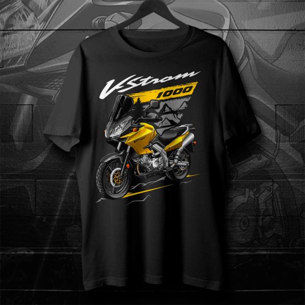 Suzuki V-Strom 1000 T-shirt 2002-2003 Pearl Orpiment Yellow Merchandise & Clothing Motorcycle Apparel