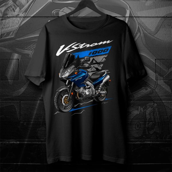 Suzuki V-Strom 1000 T-shirt 2004-2005 Pearl Nebular Black Merchandise & Clothing Motorcycle Apparel