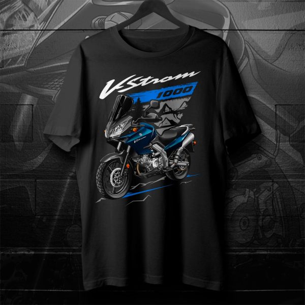 Suzuki V-Strom 1000 T-shirt 2004-2005 Pearl Suzuki Deep Blue No.2 Merchandise & Clothing Motorcycle Apparel
