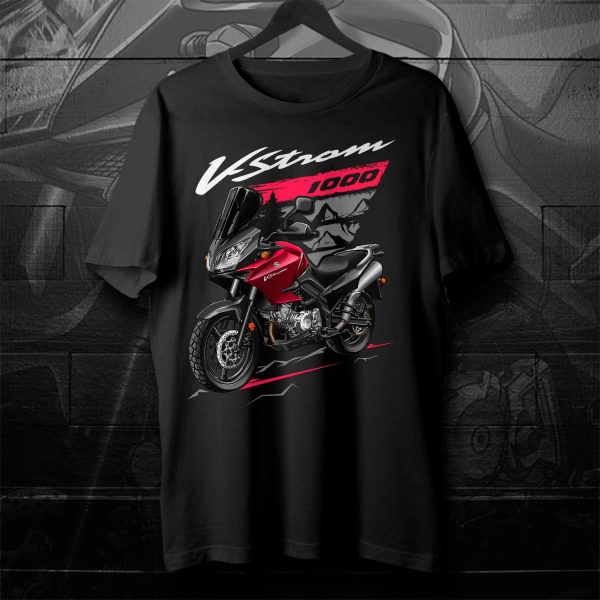 Suzuki V-Strom 1000 T-shirt 2006 Candy Sonoma Red Merchandise & Clothing Motorcycle Apparel