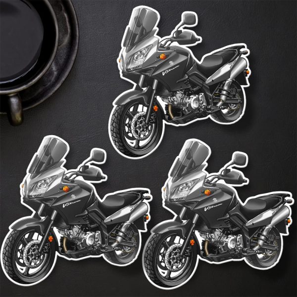Suzuki V-Strom 1000 Stickers 2007-2008 Pearl Nebular Black & Metallic Oort Gray Merchandise & Clothing Motorcycle Apparel