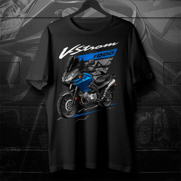 Suzuki V-Strom 1000 T-shirt 2007 Pearl Vigor Blue Merchandise & Clothing Motorcycle Apparel