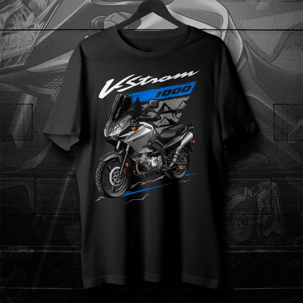 Suzuki V-Strom 1000 T-shirt 2009-2011 Pearl Nebular Black Merchandise & Clothing Motorcycle Apparel