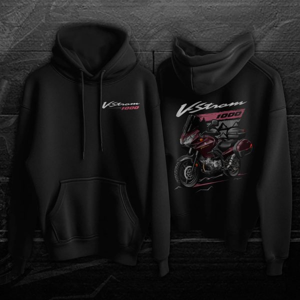 Suzuki V-Strom 1000 Hoodie 2009-2011 SE Touring - Candy Dark Cherry Red + Bags Merchandise & Clothing Motorcycle Apparel