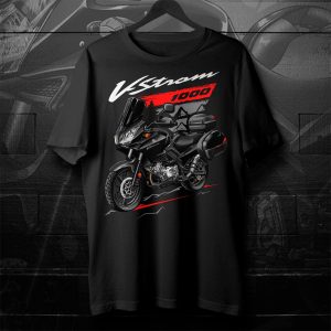 Suzuki V-Strom 1000 T-shirt 2012 Adventure - Pearl Nebular Black + Bags Merchandise & Clothing Motorcycle Apparel