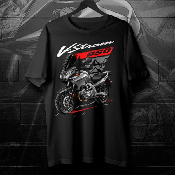 Suzuki V-Strom 650 T-shirt 2004 Silver Merchandise & Clothing Motorcycle Apparel